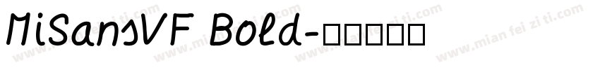 MiSansVF Bold字体转换